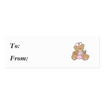 Cute Nurse RN Bear business cards by doonidesigns Cute Nurse RN Bear business cards