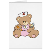 Cute Nurse RN Bear Greeting Card