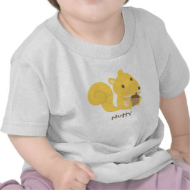 Cute Nutty Squirrel with Acorn Nut For Babies Tshirt
