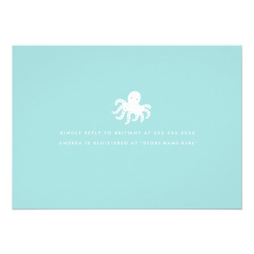 Cute Ocean Critters Baby Shower Invitation