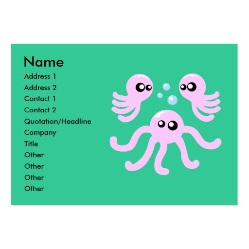 Cute Octopus Business Cards