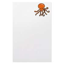 cute octopus stationery design