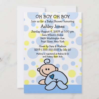 Order Baby Shower Invitations Online on Baby Boy Baby Shower Invitation  Featuring An Adorable Crawling Baby