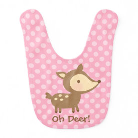 Cute Oh Deer Pun Humor For Babies Baby Bibs