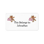 cute oh, snap gingerbread man cookie custom address label