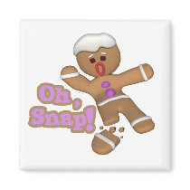 cute oh, snap gingerbread man cookie magnet