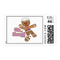 cute oh, snap gingerbread man cookie postage