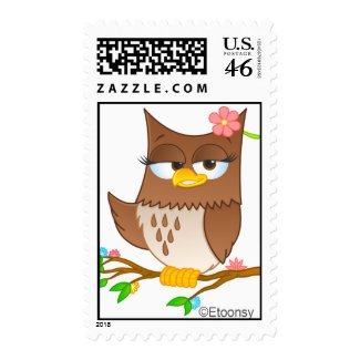 Cute Olivia VonHoot Postage Stamp