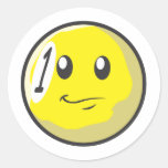 Cute One 1 Ball Billiard Cartoon Round Sticker