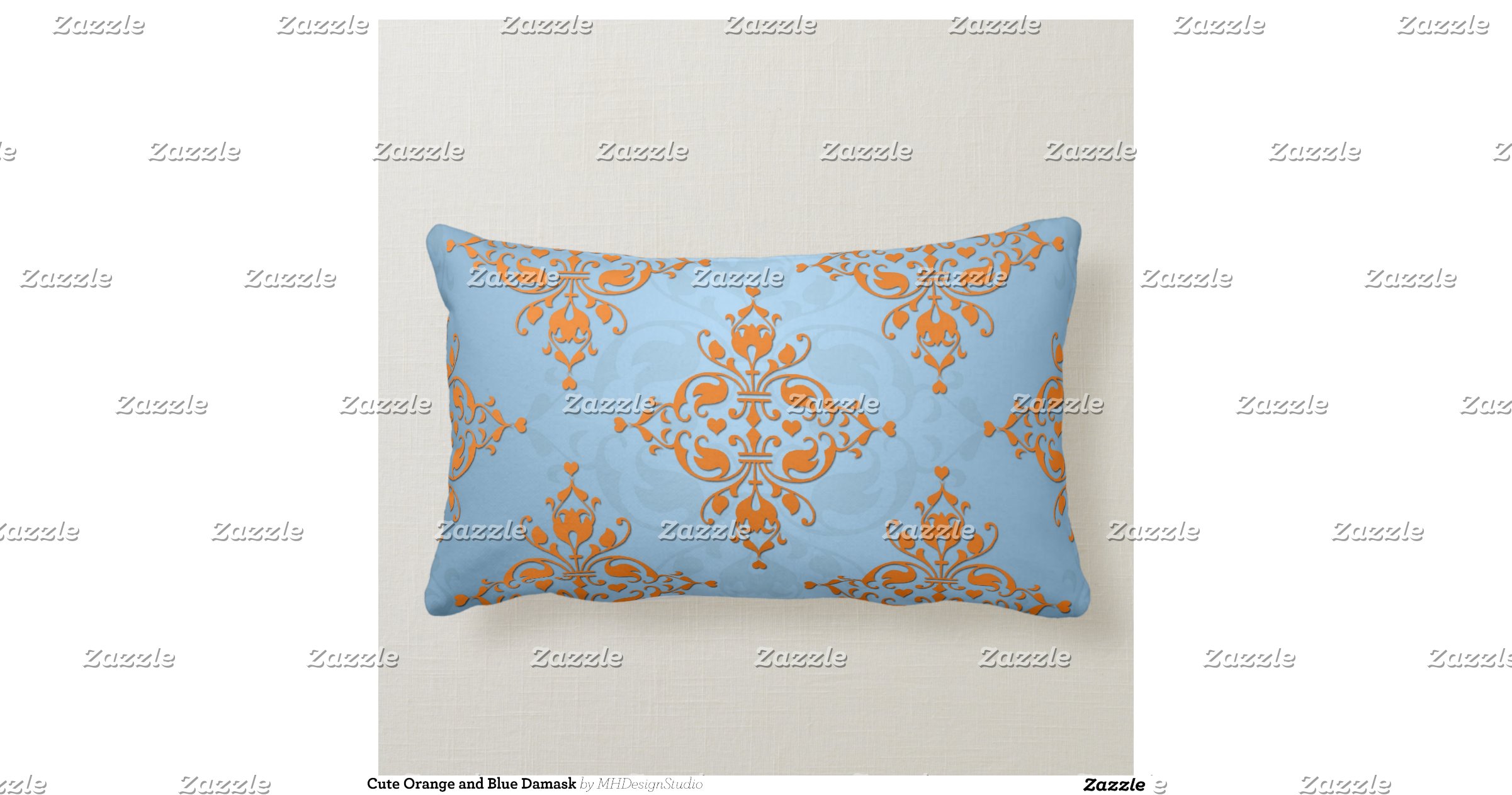 Orange And Blue Decorative Pillows