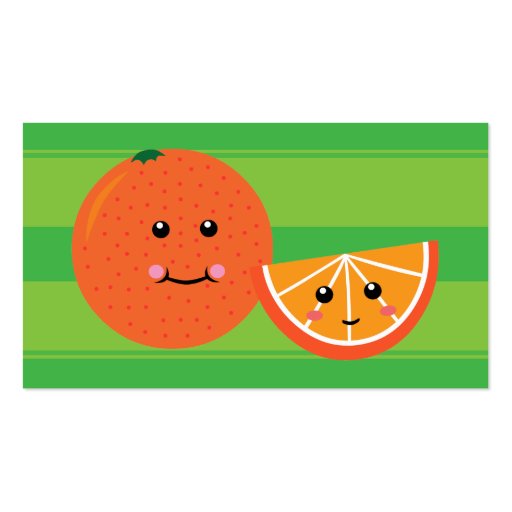 Cute Orange Business Cards (back side)