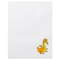 Cute Orange Dragon Flyer Design