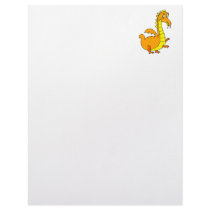 Cute Orange Dragon Letterhead Design
