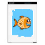 Cute orange fish ipad 2 skins