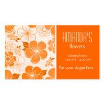 Cute orange flowers Business Card business cards