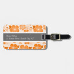 Cute orange flowers Luggage Tag luggage tags