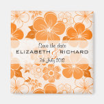 Cute orange flowers Magnet magnets