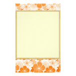 Cute orange flowers Stationery stationery