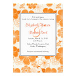 Cute orange flowers wedding invitation invitations