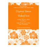 Cute orange flowers wedding invitation invitations
