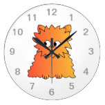 Cute Orange Long Hair Cat. Wallclock