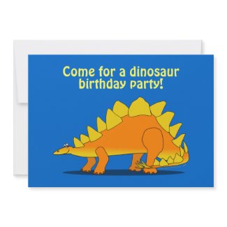 Stegosaurus Dinosaur Birthday Party Invitations–Fully Customizable