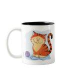 Cute Orange Tabby Cat and Yarn Mug