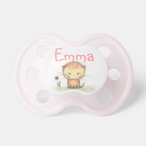 Cute Orange Tabby Kitten Custom Binky Pacifier Zazzle