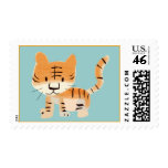 Cute Orange Tiger Cub Animal Stamp