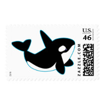 Cute Orca (Killer Whale) postage by blackunicorn Cute Orca (Killer Whale) postage
