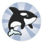 Cute Orca / Killer Whale Round Sticker