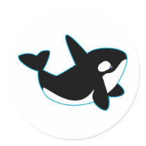 Cute Orca (Killer Whale) stickers by blackunicorn Cute Orca (Killer Whale) stickers