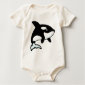 Cute Orca / Killer Whale Infant Organic Onesie / Creeper