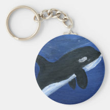 Cute orca whale key chain