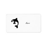 Cute orca whale personalized address label