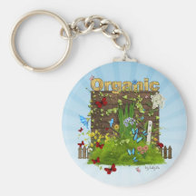 Cute Organic keychains Think Green!