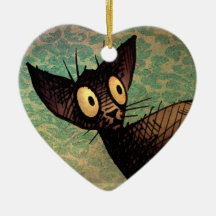 Cute Oriental Cat Christmas Ornaments