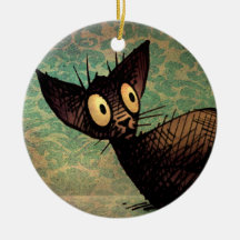 Cute Oriental Cat Christmas Tree Ornament