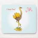 Cute ostrich mousepads