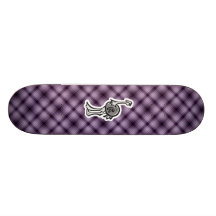 Cute Ostrich; Purple Custom Skate Board