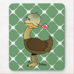 Cute ostrich wink mousepads