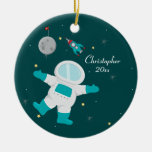 Cute outer space astronaut personalized ornament ornaments