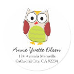 Cute Owl Address Labels stickers