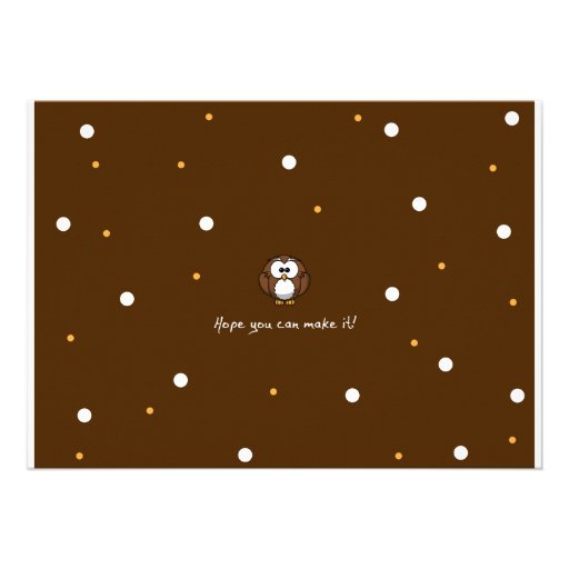 Cute Owl Baby Shower Invitation