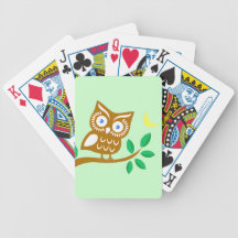 Cute Owl Bicycle Card Decks
