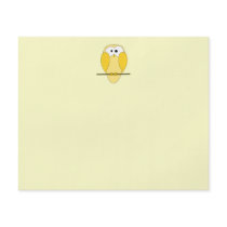 Cute Owl Cartoon. Yellow. Custom Flyer