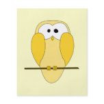Cute Owl Cartoon. Yellow. flyers