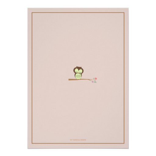 Cute Owl Couple Gender Reveal Party Invitation
