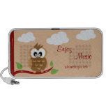 Cute Owl Enjoy Music Doodle Speaker