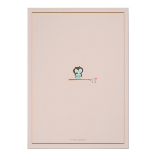 Cute Owl Family Couples Baby Shower Invitation